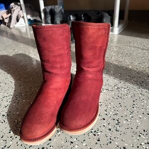 UGG dark red suede boots- perfect condition!